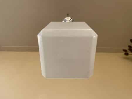 Lamp Hanglamp Kubus vorm art deco 1920 witglas - Afbeelding 4