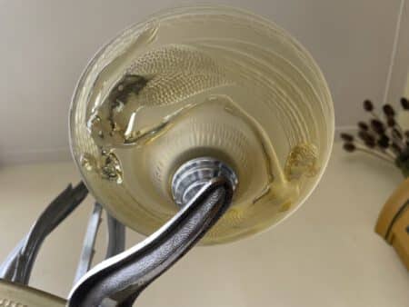 Plafondlamp Lamp  Art Deco 1930 Gele Schalen met Zeemeerminnen - Afbeelding 15