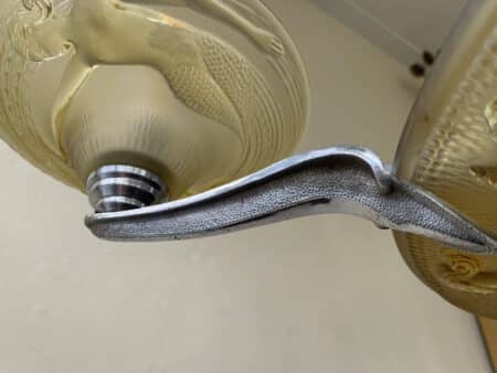 Plafondlamp Lamp  Art Deco 1930 Gele Schalen met Zeemeerminnen - Afbeelding 17
