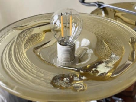 Plafondlamp Lamp  Art Deco 1930 Gele Schalen met Zeemeerminnen - Afbeelding 20