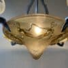 Plafondlamp Lamp  Art Deco 1930 Gele Schalen met Zeemeerminnen - Afbeelding 2