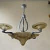Plafondlamp Lamp  Art Deco 1930 Gele Schalen met Zeemeerminnen - Afbeelding 21