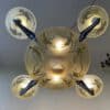 Plafondlamp Lamp  Art Deco 1930 Gele Schalen met Zeemeerminnen - Afbeelding 5