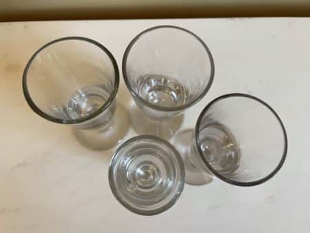 4 x 19e eeuws Glazen Absinth Wijnglazen - Afbeelding 3