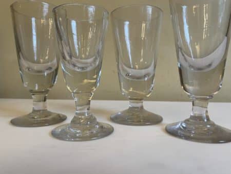 4 x 19e eeuws Glazen Absinth Wijnglazen - Afbeelding 4