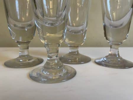 4 x 19e eeuws Glazen Absinth Wijnglazen - Afbeelding 5