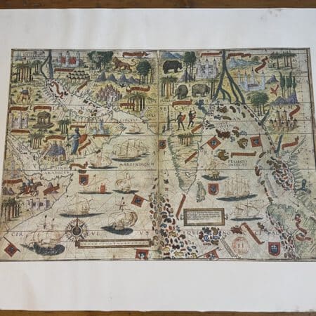 99 ste Druk van Originele Kaart Indian Ocean uit 1519