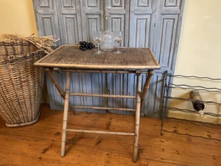 Klaptafel Bijzettafel Faux Bamboe - Afbeelding 14