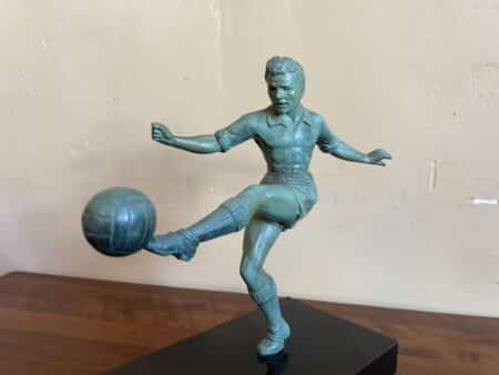 Beeldje Voetbalspeler Art Deco 1930 - Afbeelding 2