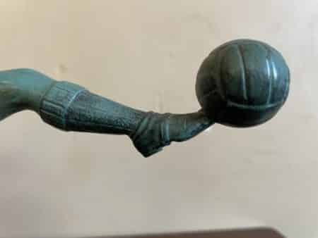 Beeldje Voetbalspeler Art Deco 1930 - Afbeelding 11