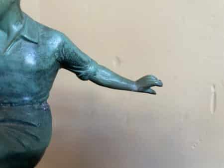 Beeldje Voetbalspeler Art Deco 1930 - Afbeelding 4