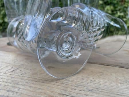 6x 19e eeuwse Hand Geslepen Wijnglazen - Afbeelding 5