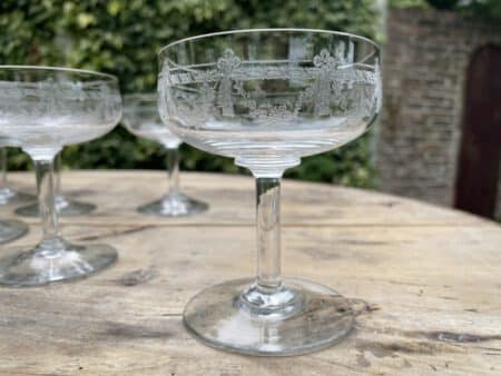 9 x Feestelijke Champagne Coupes Glazen - Afbeelding 2