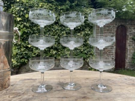 9 x Feestelijke Champagne Coupes Glazen