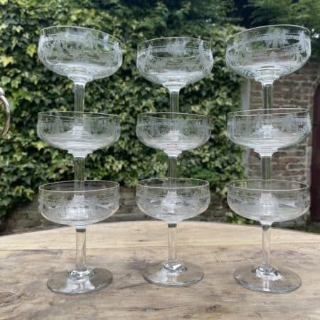 9 x Feestelijke Champagne Coupes Glazen