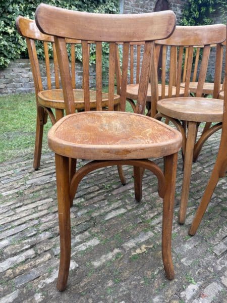 7x Baumann Bistro Stoelen jaren 50 - Afbeelding 11