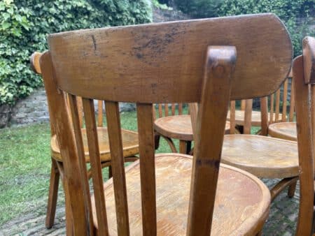 7x Baumann Bistro Stoelen jaren 50 - Afbeelding 17