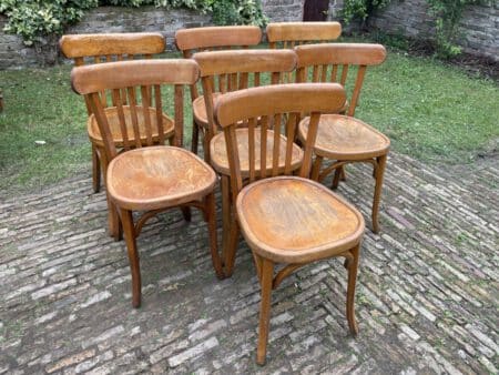 7x Baumann Bistro Stoelen jaren 50 - Afbeelding 21
