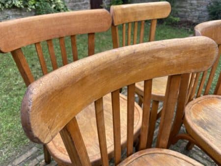 7x Baumann Bistro Stoelen jaren 50 - Afbeelding 6