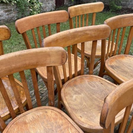 7x Baumann Bistro Stoelen jaren 50