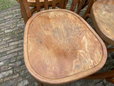 7x Baumann Bistro Stoelen jaren 50 - Afbeelding 10