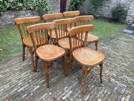 7x Baumann Bistro Stoelen jaren 50 - Afbeelding 22