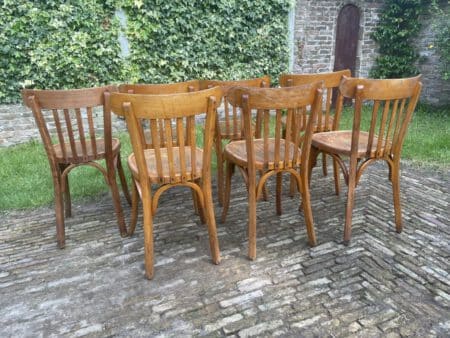 7x Baumann Bistro Stoelen jaren 50 - Afbeelding 5