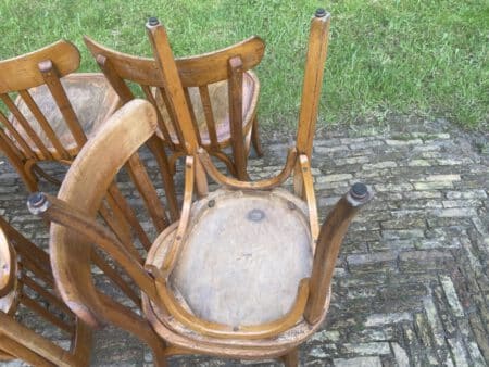7x Baumann Bistro Stoelen jaren 50 - Afbeelding 9