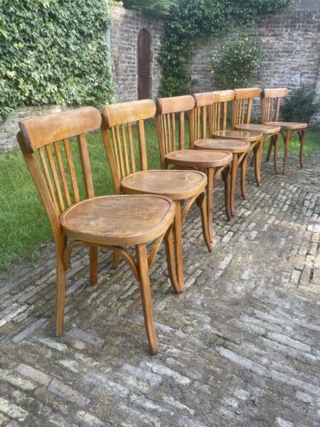 7x Baumann Bistro Stoelen jaren 50 - Afbeelding 11