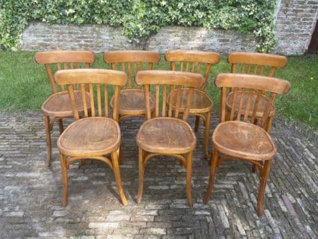 7x Baumann Bistro Stoelen jaren 50 - Afbeelding 13