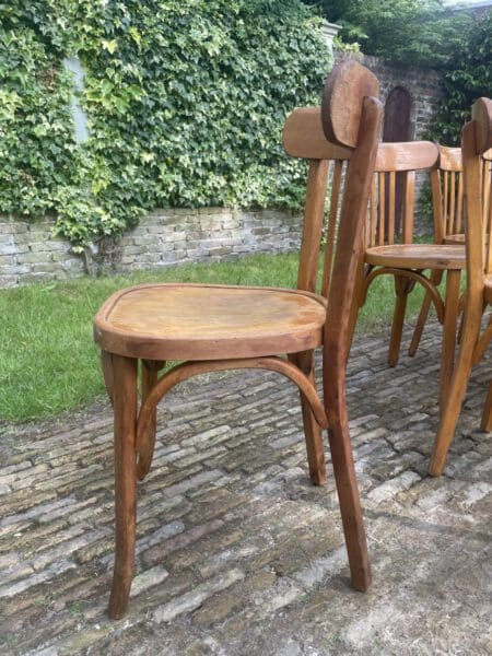 7x Baumann Bistro Stoelen jaren 50 - Afbeelding 4