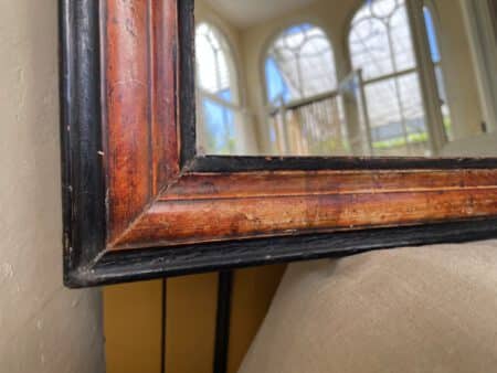 Spiegeltje Gehout Louis Philippe 40 cm. - Afbeelding 4