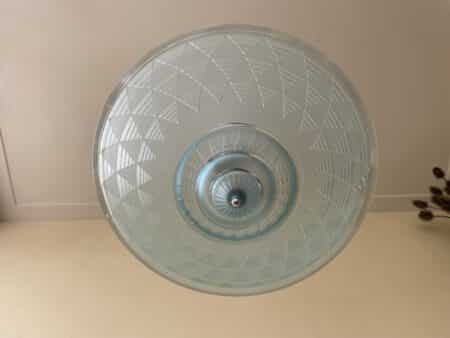Lamp Hanglamp Schaallamp art Deco 1930 Blauw - Afbeelding 2