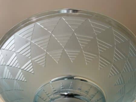 Lamp Hanglamp Schaallamp art Deco 1930 Blauw - Afbeelding 3