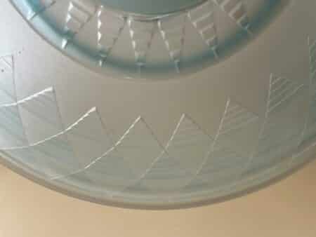 Lamp Hanglamp Schaallamp art Deco 1930 Blauw - Afbeelding 4