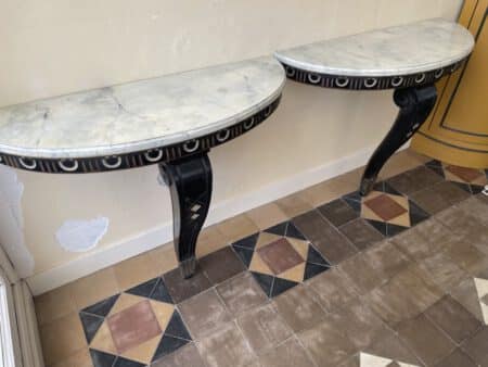 Side Table Consoletafel met Faux Marbre - Afbeelding 21