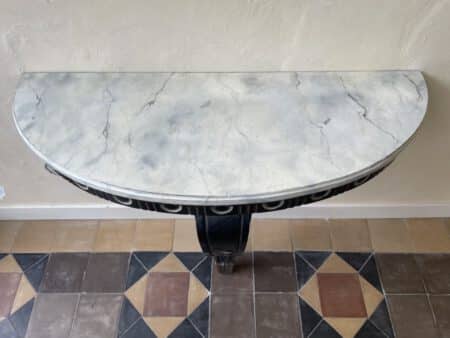 Side Table Consoletafel met Faux Marbre - Afbeelding 4