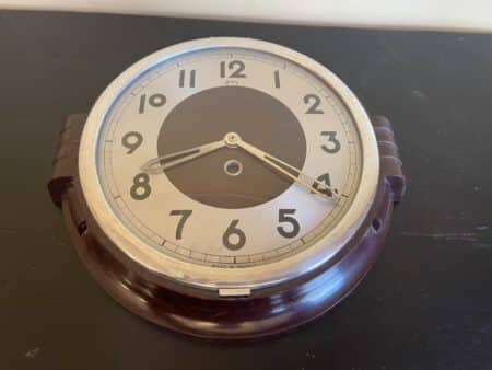 Wandklok Keukenklok Klok Art Deco 1930 Bakeliet - Afbeelding 3