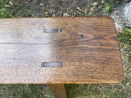 Lange Bank Kerkbank Notenhout Frans 153 cm. 2x - Afbeelding 7