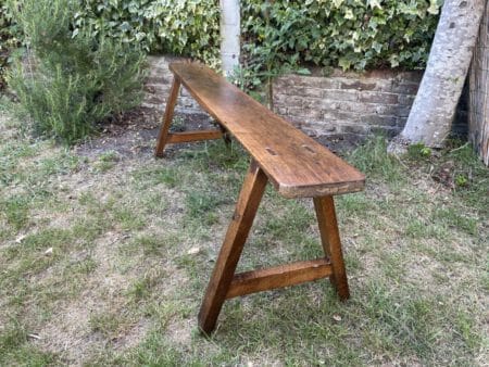 Lange Bank Kerkbank Notenhout Frans 153 cm. 2x - Afbeelding 8