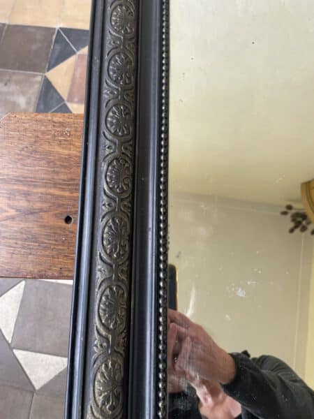 Spiegel met Kuif Louis Philippe 108 cm. - Afbeelding 14