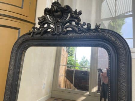 Spiegel met Kuif Louis Philippe 108 cm. - Afbeelding 3