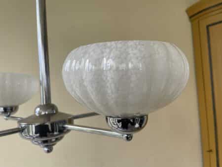 Plafondlamp Hanglamp Lamp 4 arms Clichyglas - Afbeelding 9
