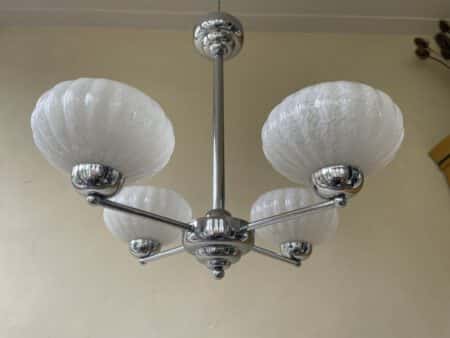 Plafondlamp Hanglamp Lamp 4 arms Clichyglas