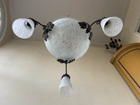 Plafondlamp Hanglamp Muller Freres Luneville - Afbeelding 2