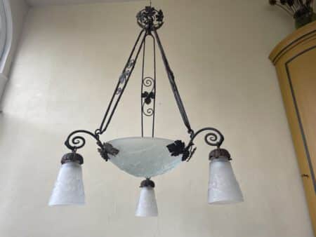 Plafondlamp Hanglamp Muller Freres Luneville