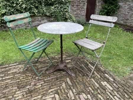 Tuintafel Bistrotafel Marmer Court Damoye Paris - Afbeelding 18