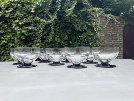 Champagne Coupes Glazen art deco 1920