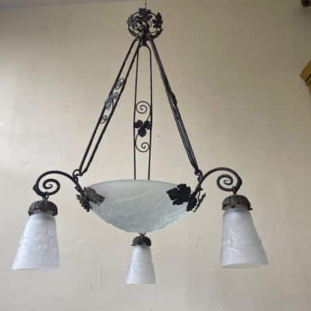 Plafondlamp Hanglamp Lamp Lustre Muller Freres Luneville