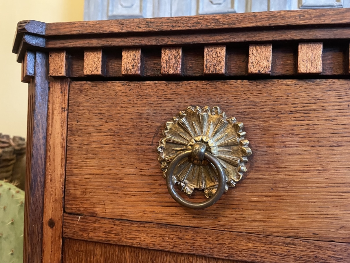 Hollandse Commode Kast 2 deuren 1 la Eiken - Afbeelding 4